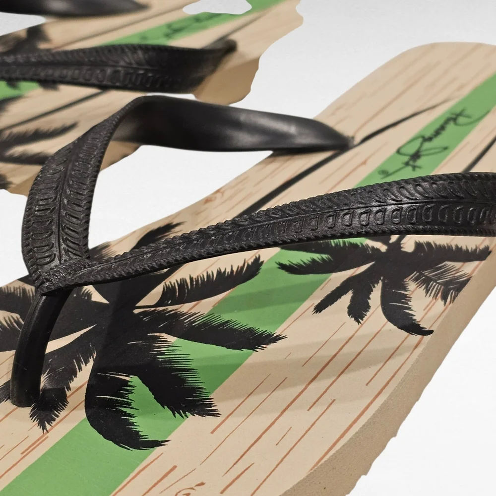 Panama Jack Palm Tree Flip Flops Size 7 /8